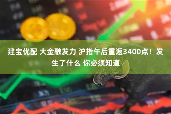 建宝优配 大金融发力 沪指午后重返3400点！发生了什么 你必须知道