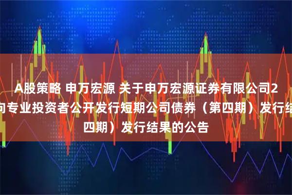A股策略 申万宏源 关于申万宏源证券有限公司2025年面向专业投资者公开发行短期公司债券（第四期）发行结果的公告